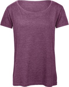 B&C CGTW056 - Women's Triblend Round Neck T-Shirt Heather Purple