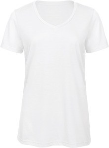B&C CGTW058 - Women's Triblend V-Neck T-Shirt White