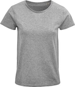 SOL'S 03581 - Crusader Women Round Neck Fitted Jersey T Shirt Grey Melange