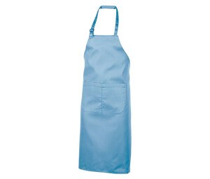 NEWGEN TB201 - 100% Cotton Bib Apron With Pocket Sky Blue