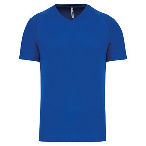 PROACT PA476 - Men's V-neck short-sleeved sports T-shirt Sporty Royal Blue