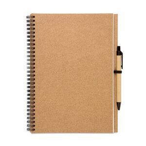 GiftRetail KC7013 - BLOQUERO PLUS Recycled notebook with pen