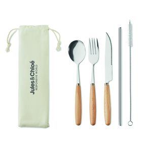 GiftRetail MO6336 - CUSTA SET Cutlery set stainless steel Beige