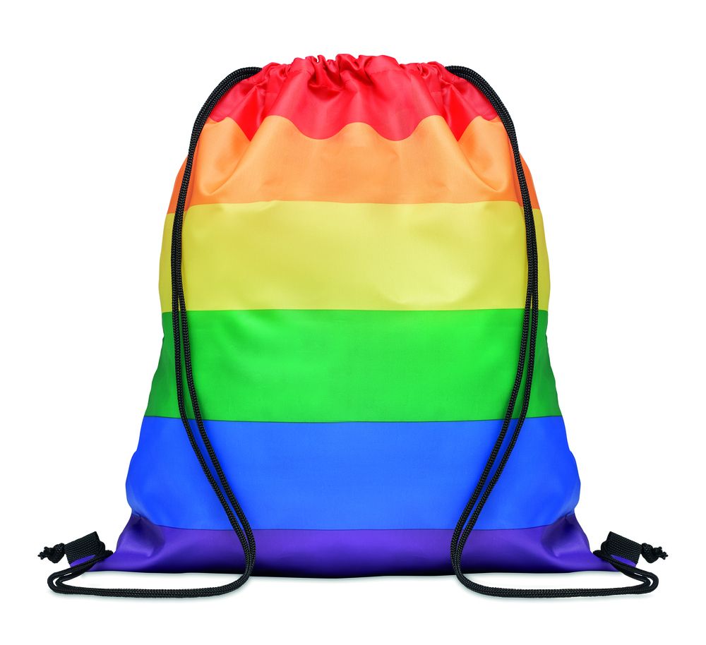 GiftRetail MO6436 - BOW Rainbow RPET drawstring bag
