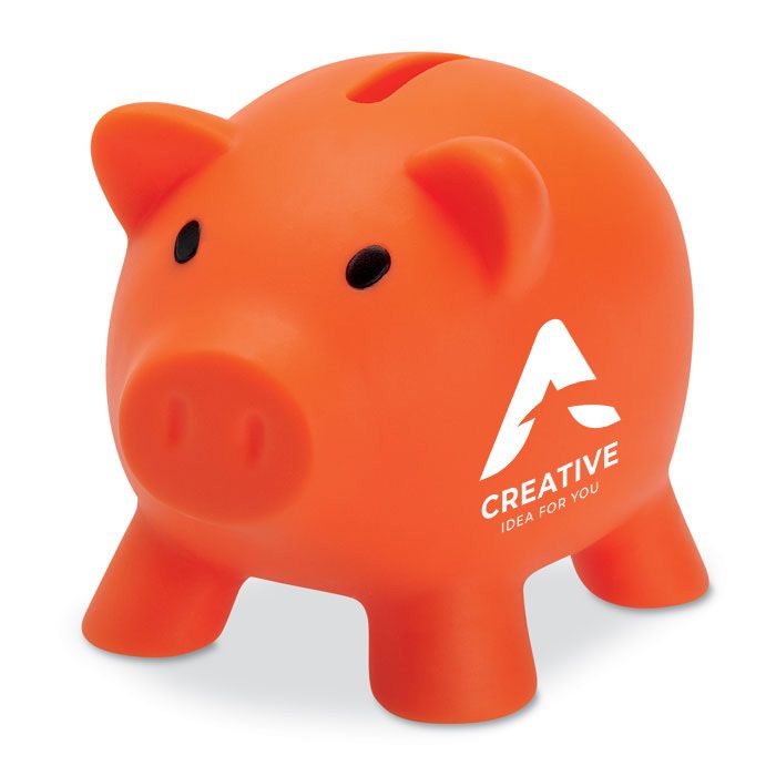 GiftRetail MO8132 - Piggy bank in PVC with an ABS stopper on the bottom