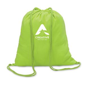 GiftRetail MO8484 - COLORED 100gr/m² cotton drawstring bag Lime