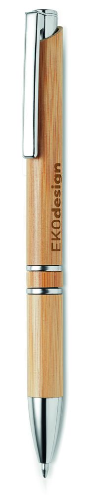 GiftRetail MO9482 - BERN BAMBOO Bamboo automatic ball pen