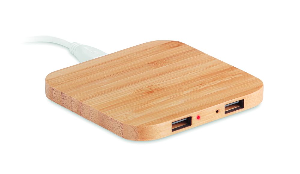 GiftRetail MO9698 - CUADRO Bamboo wireless charging pad