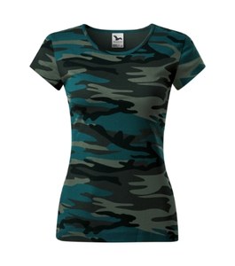 Malfini C22 - Camo Pure T-shirt Ladies camouflage petrol