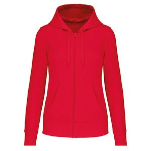 Kariban K4031 - Ladies' eco-friendly zip-through hoodie Red