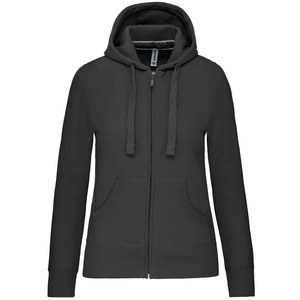 Kariban K464 - Ladies' hooded full zip sweatshirt Dark Grey