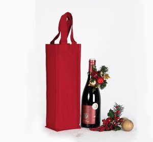 Kimood KI0269 - Cotton canvas bottle holder bag