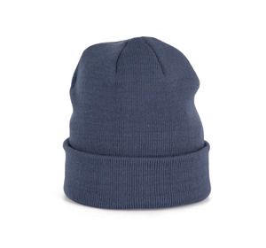 K-up KP031 - KNITTED TURNUP BEANIE Deep Blue