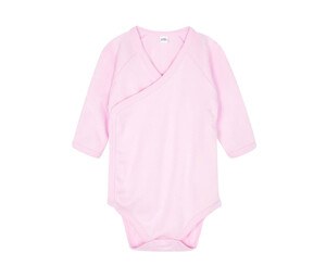 BABYBUGZ BZ060 - BABY LONG SLEEVE KIMONO BODYSUIT Powder Pink