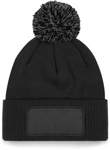 Beechfield B443 - Snowstar® Patch Beanie Black / Graphite Grey