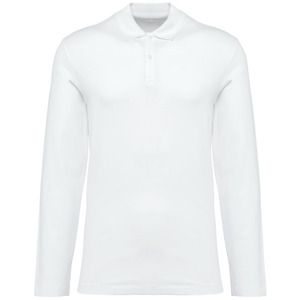 Kariban Premium PK202 - Men's long-sleeved Supima® polo shirt White
