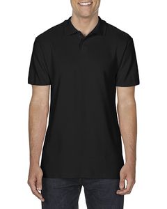 GILDAN GIL64800 - Polo Softstyle Double Pique SS for him Black