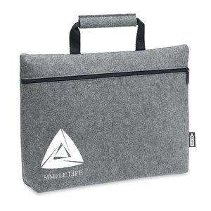 GiftRetail MO6718 - TAPLA RPET felt zippered laptop bag Grey