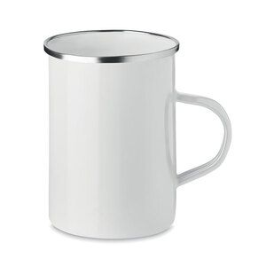 GiftRetail MO6775 - SILVER Metal mug with enamel layer