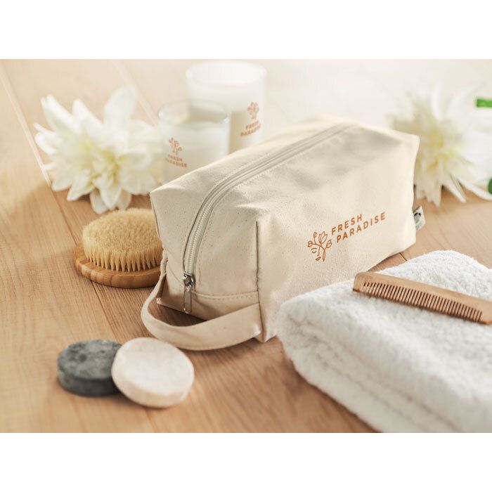 GiftRetail MO6853 - BIA Canvas cosmetic bag 220 gr/m²