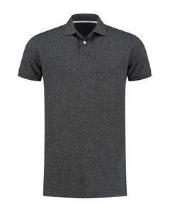 LEMON & SODA LEM3552 - Polo Heather Mix SS Unisex Heather Black