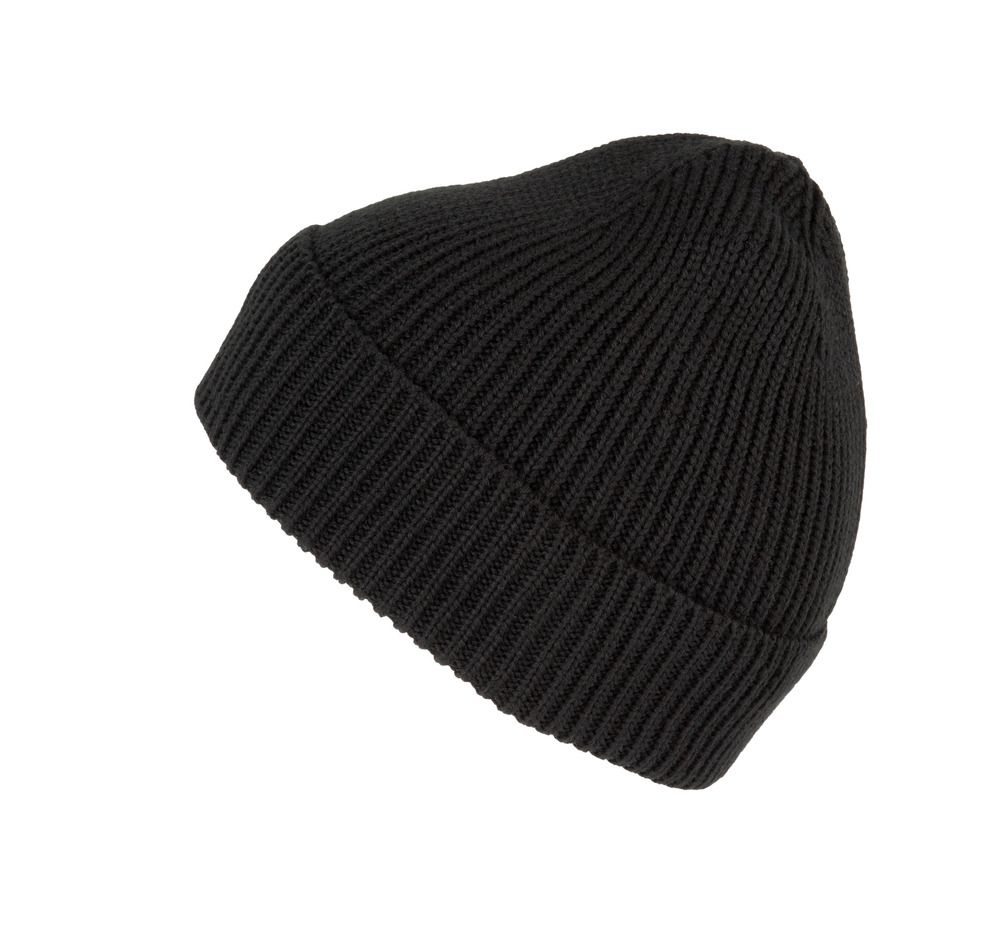 K-up KP950 - Ribbed beanie with turn-up