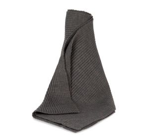 K-up KP957 - Ribbed knit scarf Cement Grey Heather