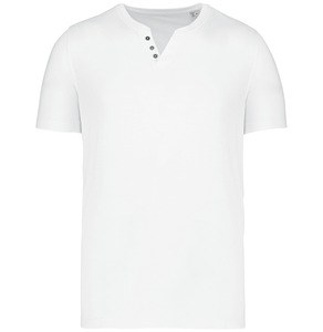 Kariban KNS302 - V-neck t-shirt with buttons - 140 gsm White