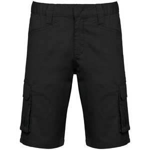 WK. Designed To Work WK713 - Men's eco-friendly multipocket bermuda shorts Black