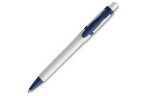 TopPoint LT80940 - Ball pen Olly hardcolour WHITE / DARK BLUE