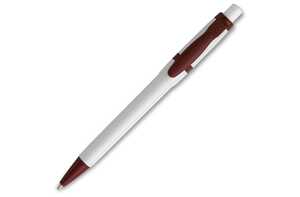 TopPoint LT80940 - Ball pen Olly hardcolour White/Dark Red