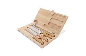 TopEarth LT94498 - Knife set in gift box Wood