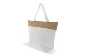 TopEarth LT95267 - Beach cooler bag Cotton/jute 42x10x30cm Ecru