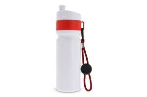 TopPoint LT98736 - Sports bottle with edge and cord 750ml White / Red