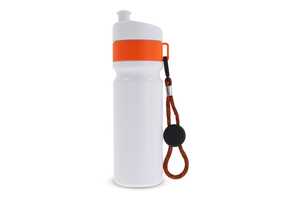 TopPoint LT98736 - Sports bottle with edge and cord 750ml White / Orange