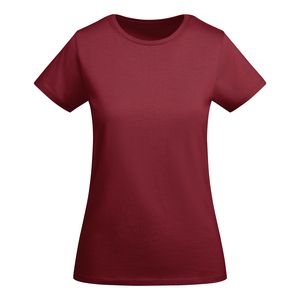 Roly CA6699 - BREDA WOMAN Fitted short-sleeve t-shirt for women in OCS certified organic cotton Garnet