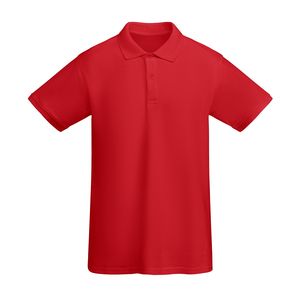 Roly PO6617 - PRINCE Short-sleeve polo shirt in OCS certified organic cotton Red