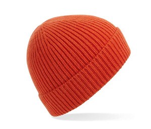 BEECHFIELD BF380 - Ribbed knitted hat Fire Red