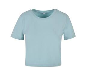 Build Your Brand BY042 - T-Shirt Cropped Ocean Blue