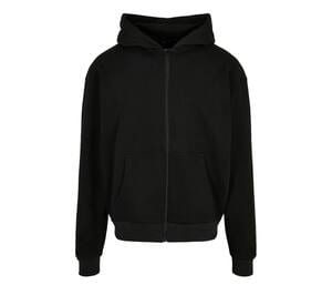 BUILD YOUR BRAND BY192 - ULTRA HEAVY ZIP HOODY Black