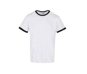 BUILD YOUR BRAND BYB022 - RINGER TEE White / Black