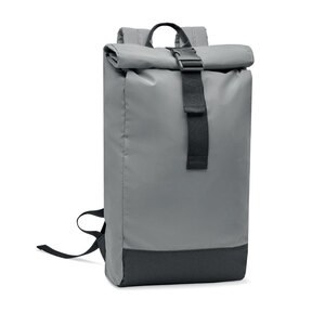 GiftRetail MO2056 - BRIGHT ROLLPACK Reflective Rolltop backpack matt silver