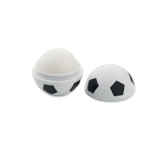 GiftRetail MO2213 - BALL Lip balm in football shape White/Black