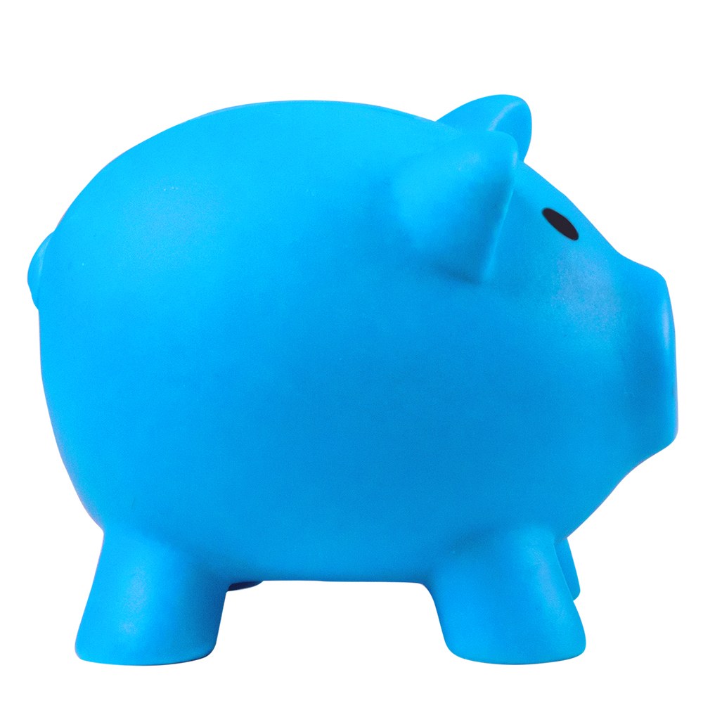 EgotierPro 38075 - Plastic Pig-Shaped Bank in Fun Colors MONEY