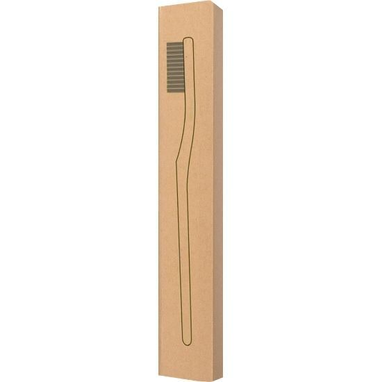 EgotierPro 39010 - Bamboo Toothbrush with Kraft Box & Cap HABITAT