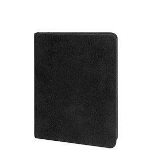 EgotierPro 39549 - Velvet Cover Notebook with 80 Lined Sheets VELVET Black