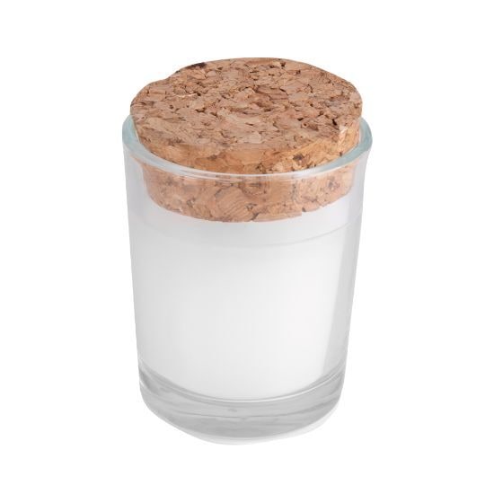 EgotierPro 50079 - 50 gr Glass Candle with Cork Lid LULL