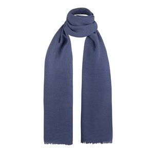 EgotierPro 50051 - 100% Recycled Cotton Foulard GRETA Blue