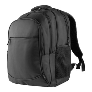 EgotierPro 50688 - RPET Backpack with Laptop Compartment & Pockets TERRA Black