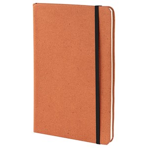 EgotierPro 52579 - Recycled Leather A5 Hardcover Notebook with Bookmark ROGUE Marron